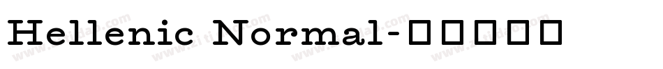 Hellenic Normal字体转换